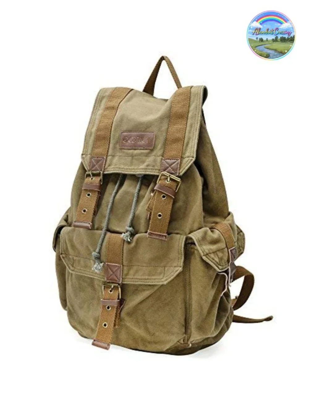 High Density Thick Canvas Backpack Rucksack Fits 17